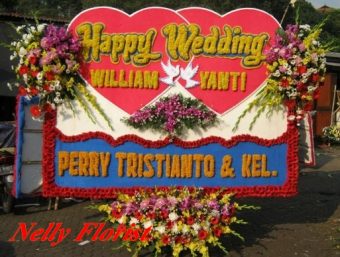 bunga karangan wedding WE-015
