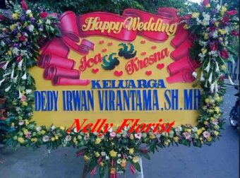 bunga karangan wedding WE-023